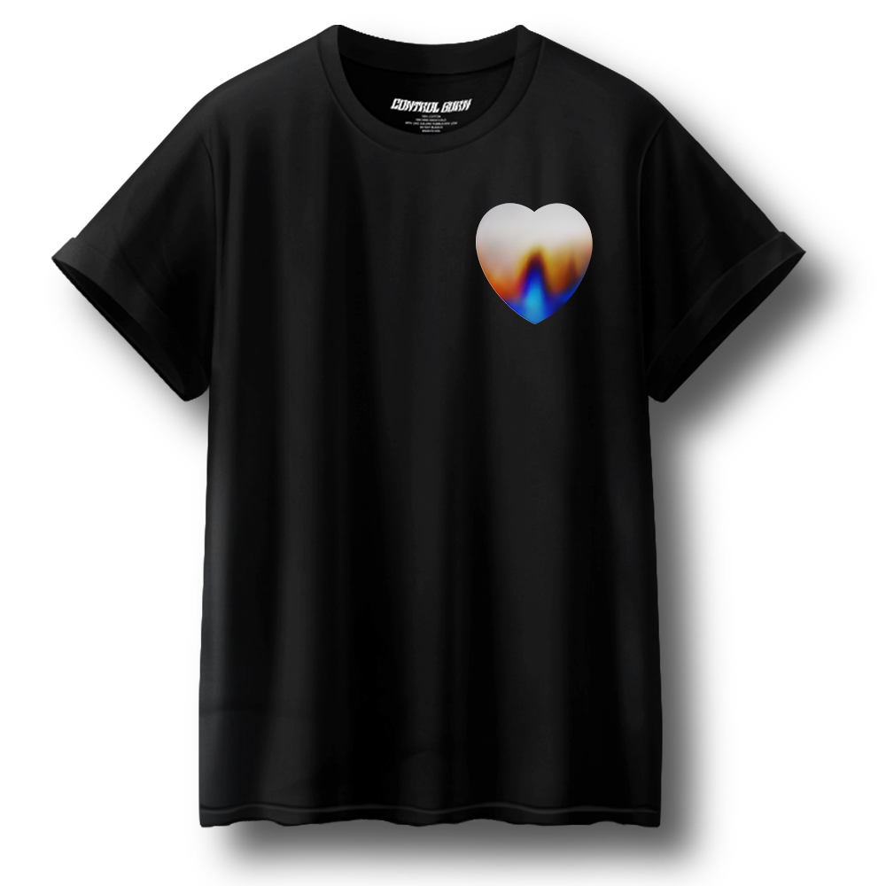 Control Burn Flame Shield Heart Tee