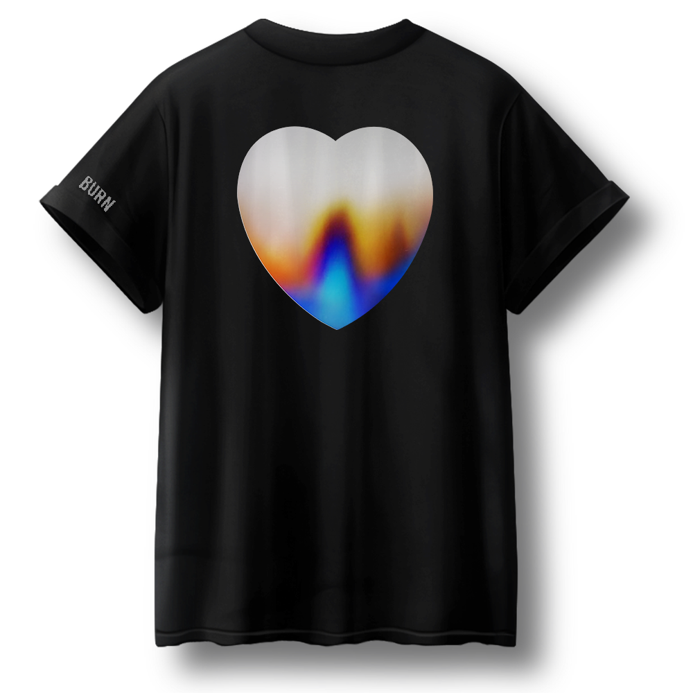 Control Burn Flame Shield Heart Tee