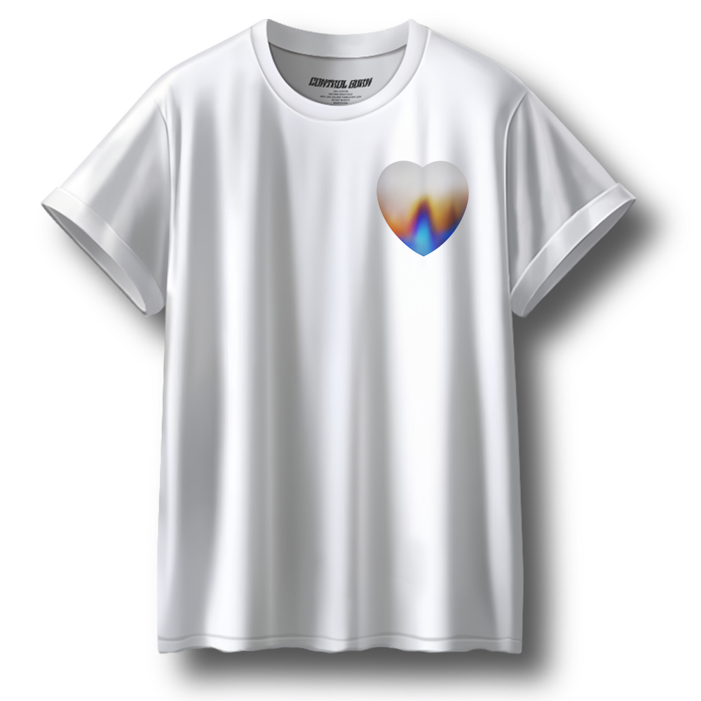 Control Burn Flame Shield Heart Tee