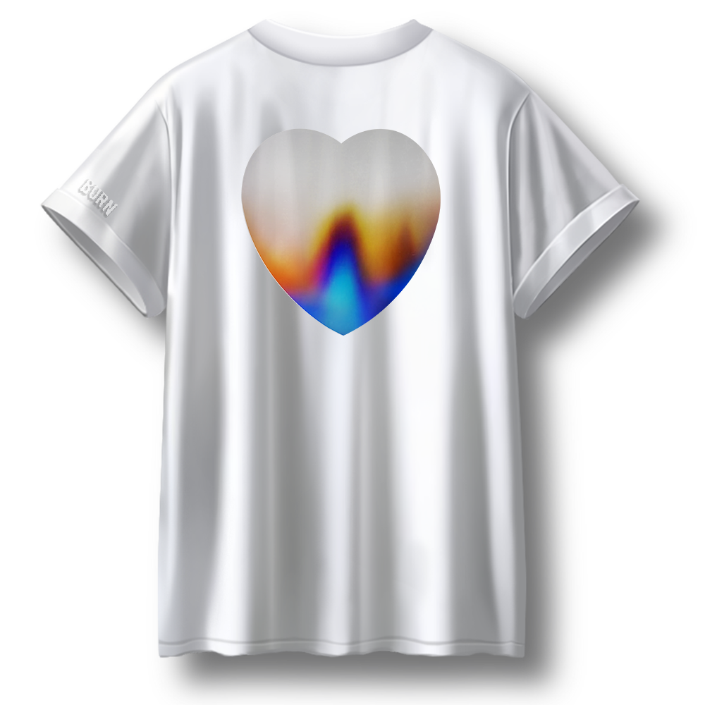 Control Burn Flame Shield Heart Tee