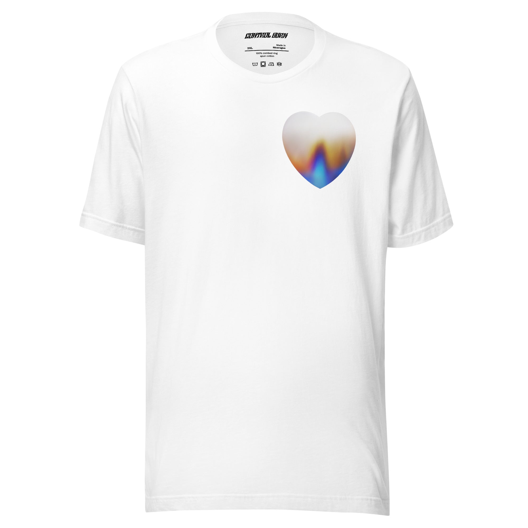 Control Burn Flame Shield Heart Tee