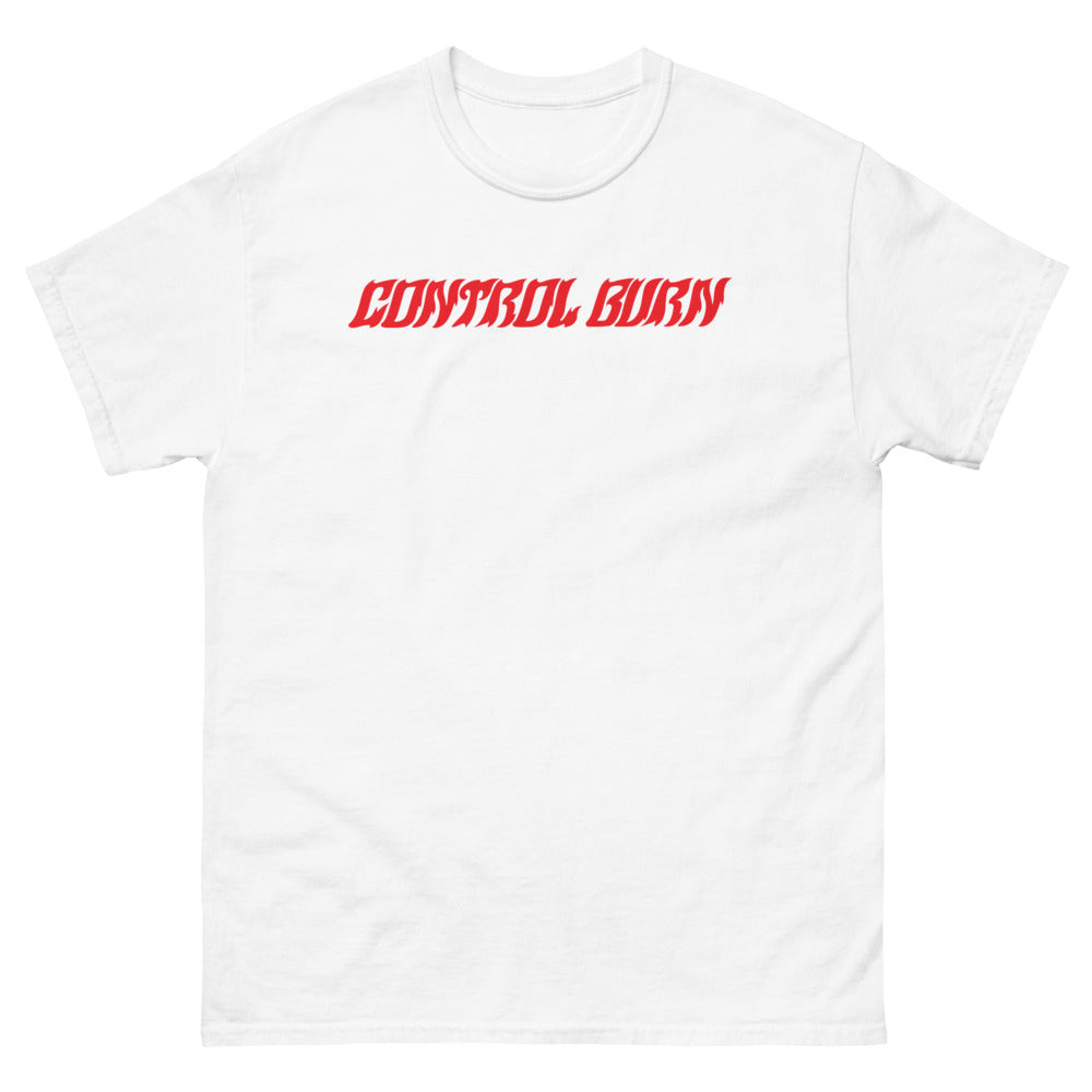 Control Burn Heavyweight Tee White